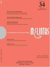 Melintas : An International Journal of Philosophy and Religion Volume 34 Nomor 2 Agustus 2018