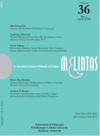 Melintas : An International Journal of Philosophy and Religion Volume 36 Nomor 1 April 2020
