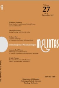 Melintas : An International Journal of Philosophy and Religion Volume 27 Nomor 3 Desember 2011
